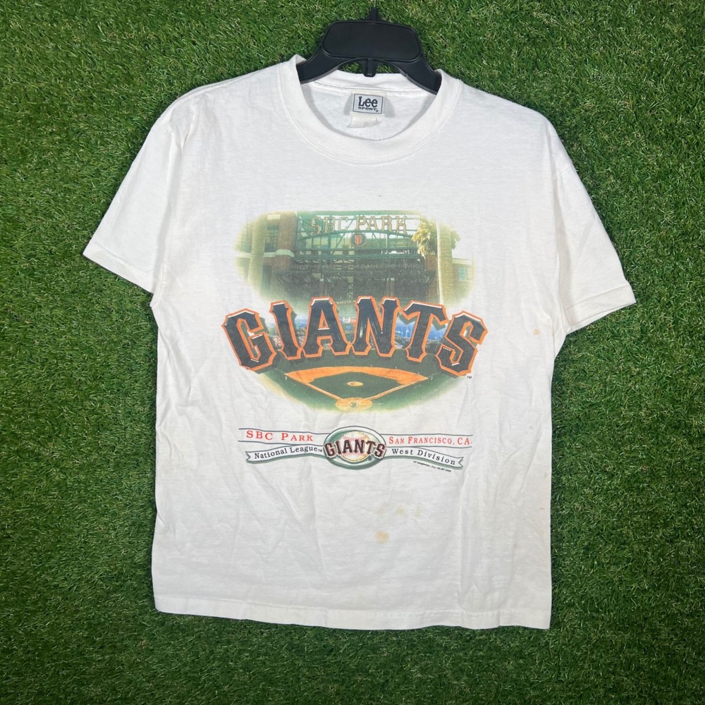 Vintage Lee Sport San Francisco Giants SBC Park 2005 Graphic T-Shirt White Large